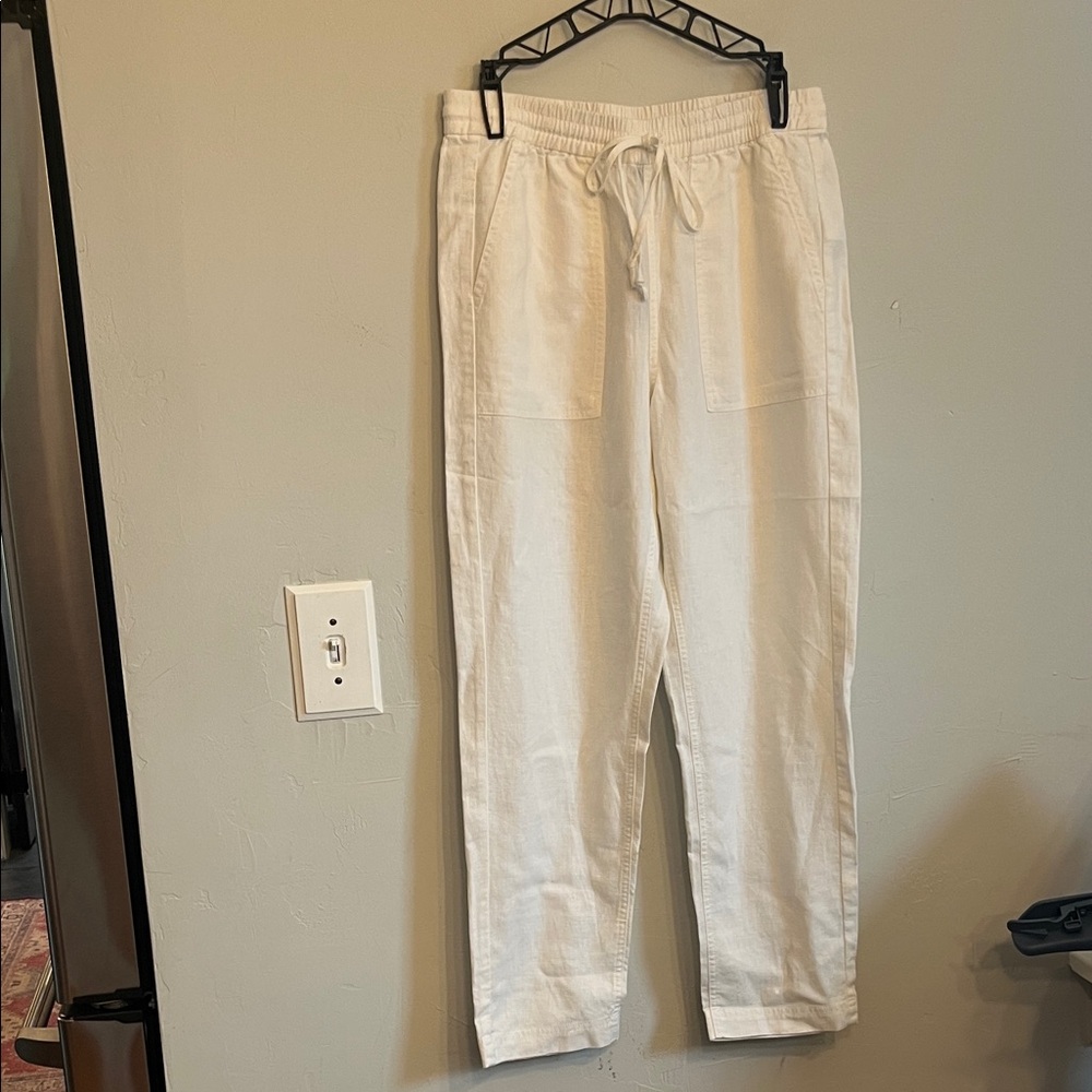 J. Crew size small white linen pants.